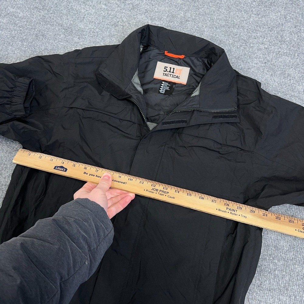 5.11 Tactical Jacket Tac Dry Rain Shell Men Small Black  Waterproof Windbreaker - Picture 8 of 12
